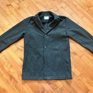 Boy’s Charcoal Zara Wool Blend Coat